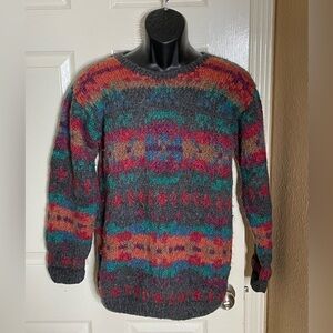 Vintage Tricots St Raphael Rainbow Sweater Pullover Size Small To Medium‌‌‌‌‌‌
